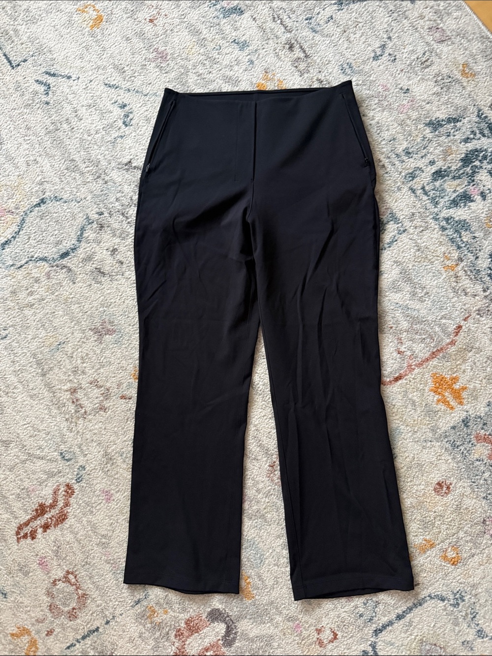 lululemon athletica Black Cropped Straight-Leg Pull-On Pants